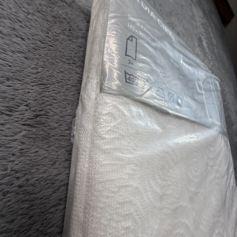 Ikea Lydia Cirkel B Becker M Bache White Curtains Pair NEW 57